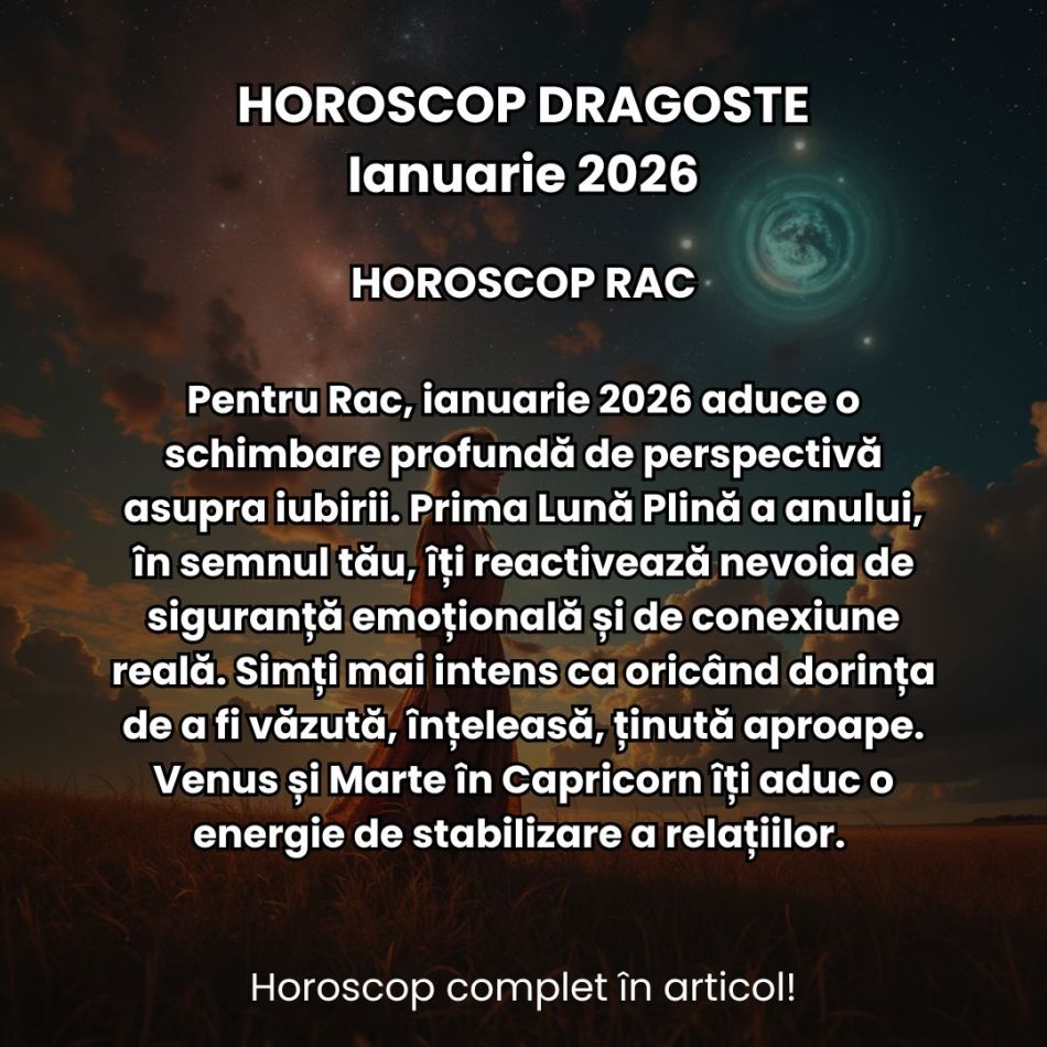 Horoscop Dragoste Ianuarie 2026: Un nou an vine cu o energie ambițioasă, plină de potențial și pregătită de provocări romantice