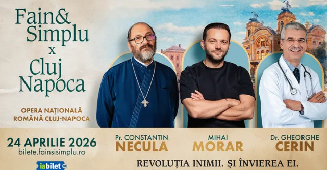 „REVOLUȚIA INIMII. ȘI ÎNVIEREA EI.” — Prima conferință Fain & Simplu din 2026 are loc la Cluj, pe 24 aprilie