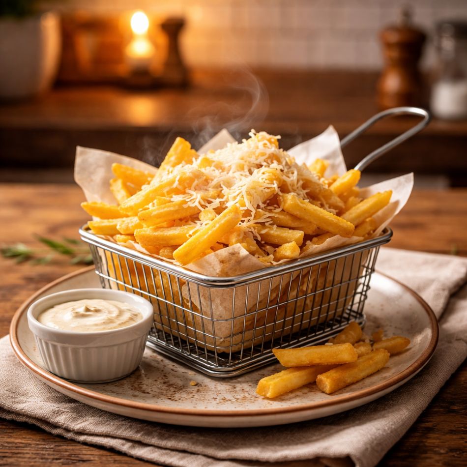 Câte calorii are o porție de cartofi prăjiți cu brânză rasă? + Variante mai... dietetice
