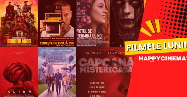 Filmele lunii august la Happy Cinema: producții palpitante, comedii romantice și blockbustere pentru întreaga familie!