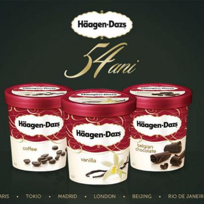 Haagen Dazs sarbatoreste 54 de ani de la lansarea primelor sortimente de inghetata