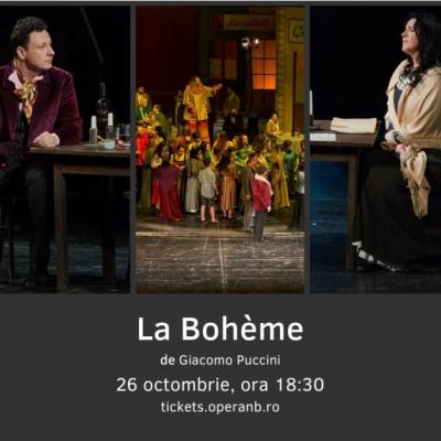 „La Bohème”, „Povestirile lui Hoffmann” și „La Traviata”, la final  de octombrie pe scena Operei Naționale București