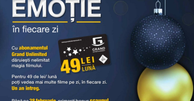 Vezi cate filme vrei, in fiecare zi – numai cu abonamentul Grand Unlimited