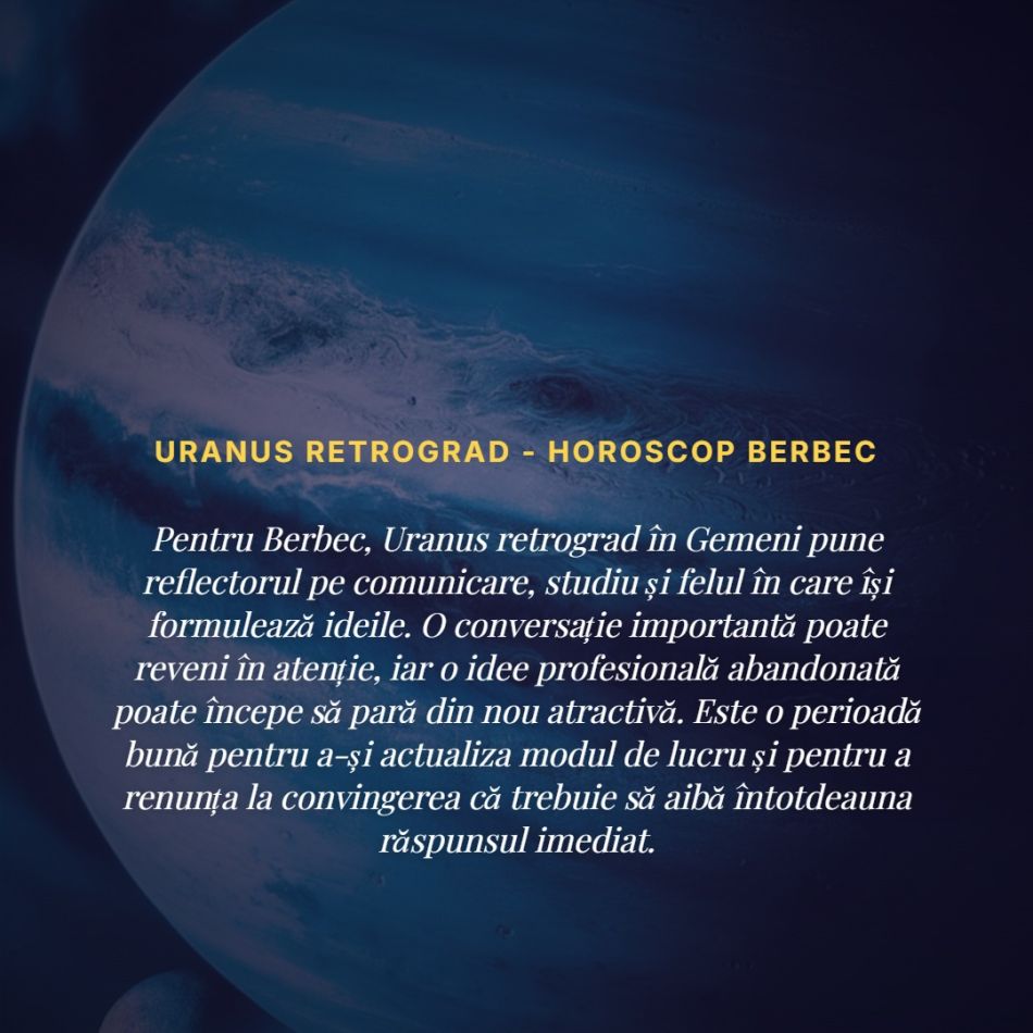 Uranus retrograd în Gemeni până în 2027 : ideile se schimbă, adevărul iese la suprafață și nimic nu mai poate rămâne ca înainte