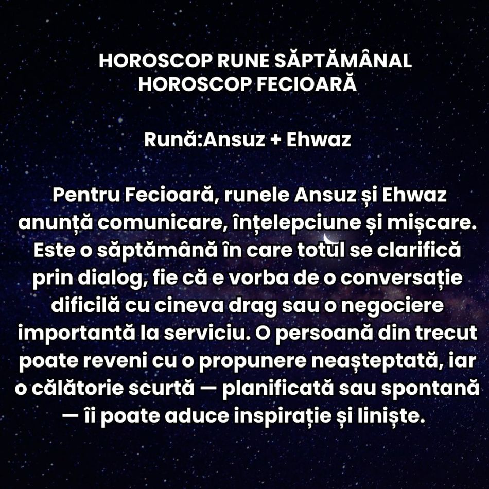 Horoscop Rune săptămâna 24-30 noiembrie 2025: E timpul marilor riscuri și al gesturilor îndrăznețe! Ezitarea va fi sancționată