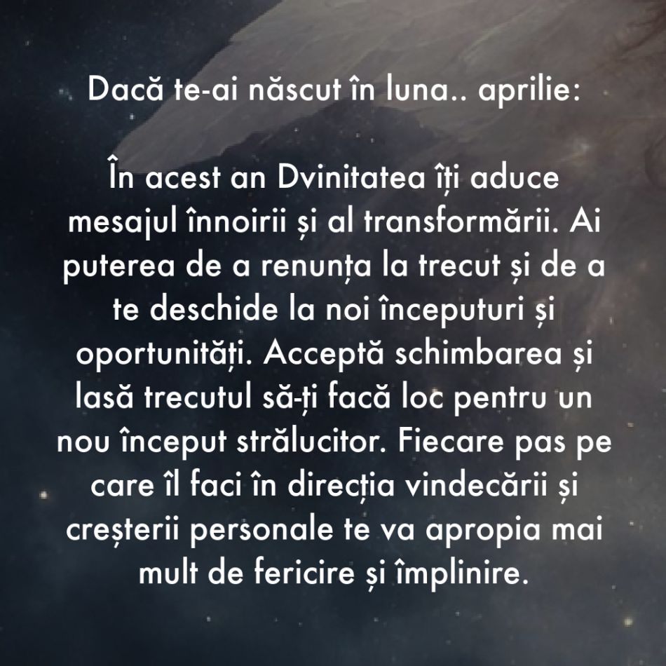 Spune-mi în ce lună te-ai născut pentru a afla mesajul Divinității pentru tine în acest an