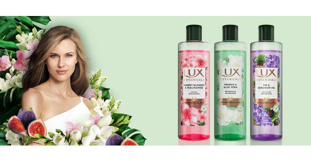 Îmbunătățește-ți experiența dușului și simte-te minunat în propria piele! - Noua gamă de geluri de duș LUX Botanicals