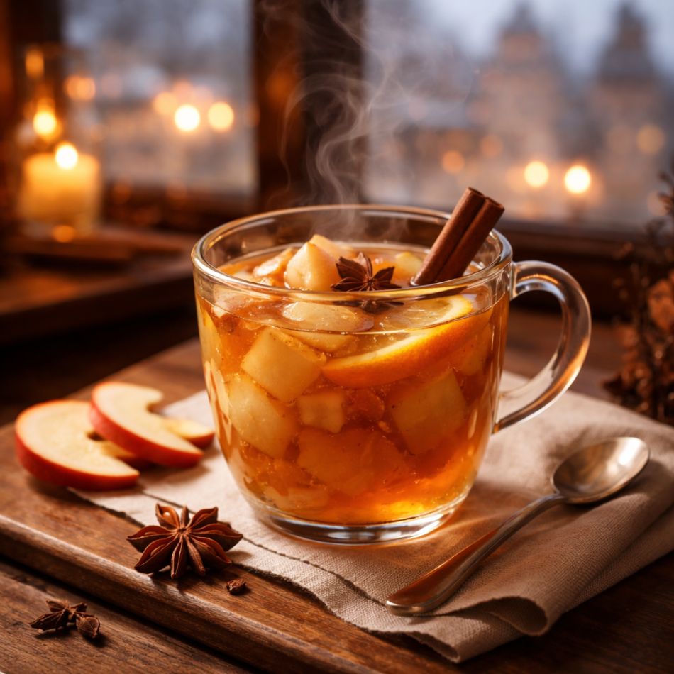 Compot cald de mere cu scorțișoară pentru zilele friguroase: rețetă aromată inspirată din Praga