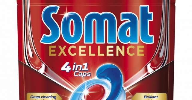 Somat Excellence 4în1, noua formulă revoluționară pentru vase curate și strălucitoare