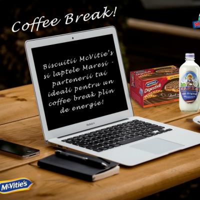 Biscuitii McVitie's si laptele Maresi-partenerii tai ideali pentru un coffee break plin de energie