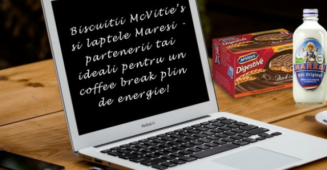 Biscuitii McVitie's si laptele Maresi-partenerii tai ideali pentru un coffee break plin de energie