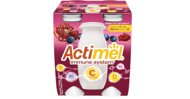 Danone completează portofoliul de iaurturi Actimel cu o formulă mai puternică, îmbogățită cu vitamina C