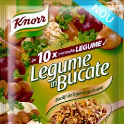 Knorr inoveaza Legume in Bucate, un condiment universal unic, cu bucati mari de legume