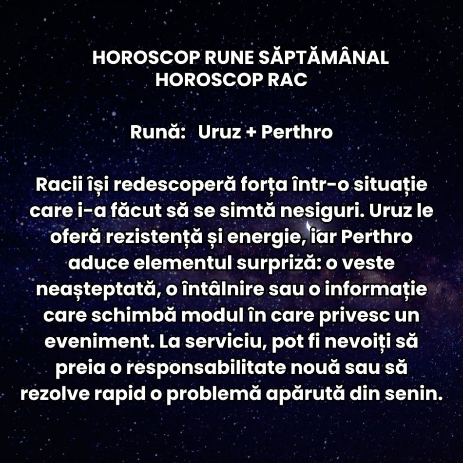 Horoscop Rune săptămâna 19-25 octombrie 2026: Trecutul bate la ușă insistent! Zodiile se pot confrunta cu cele mai mari temeri