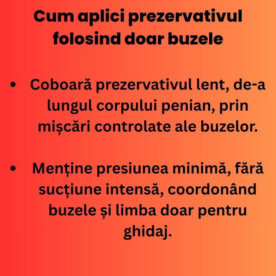 Cum aplici prezervativul folosind doar buzele, fără să întrerupi plăcerea