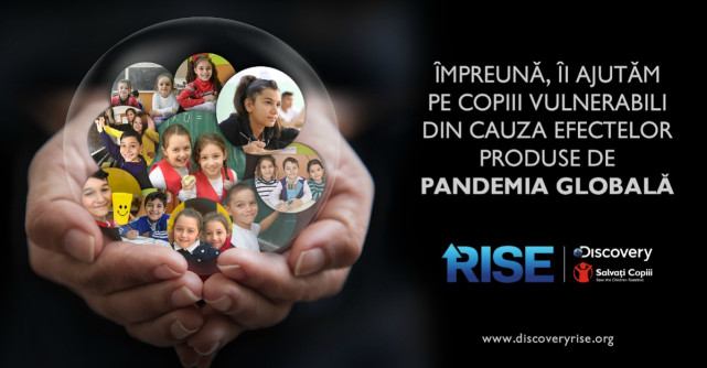 Discovery sustine SALVAȚI COPIII ROMÂNIA pentru donatii catre fondul de ajutor impotriva COVID-19