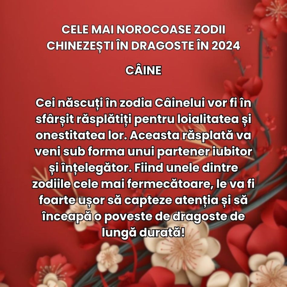 Horoscop Anul Dragonului de Lemn: Cele mai norocoase zodii chinezești în dragoste în 2024
