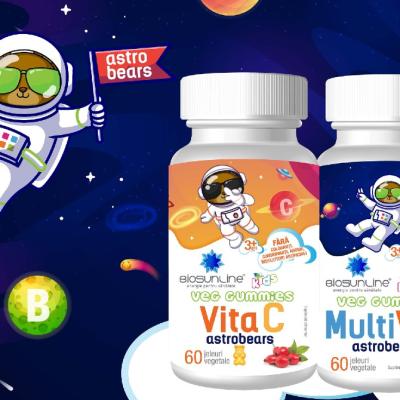 BioSunLine® lansează Veg Gummies Astrobears, vitamine vegane pentru copii, potrivite și pentru micuții cu intoleranță la gluten