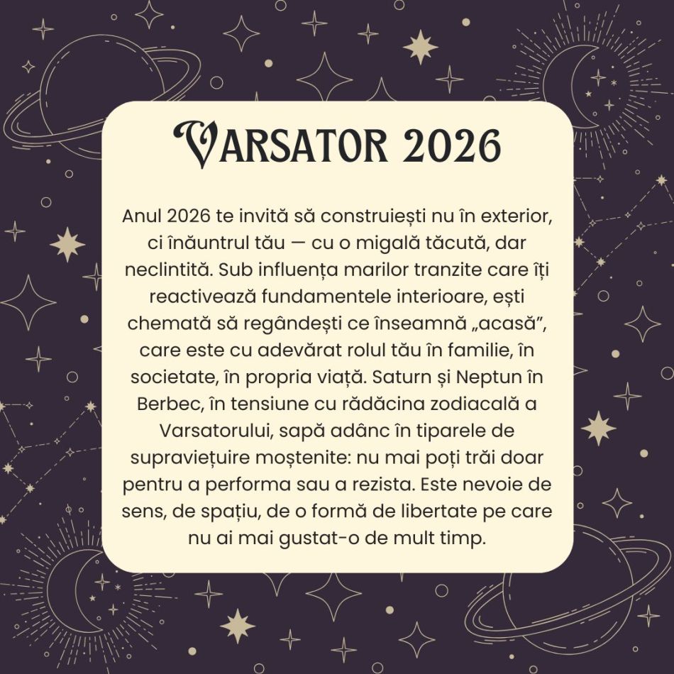Horoscop Vărsător 2026 – Vei căuta un echilibru între inovație și tradiție, între aventură și stabilitate
