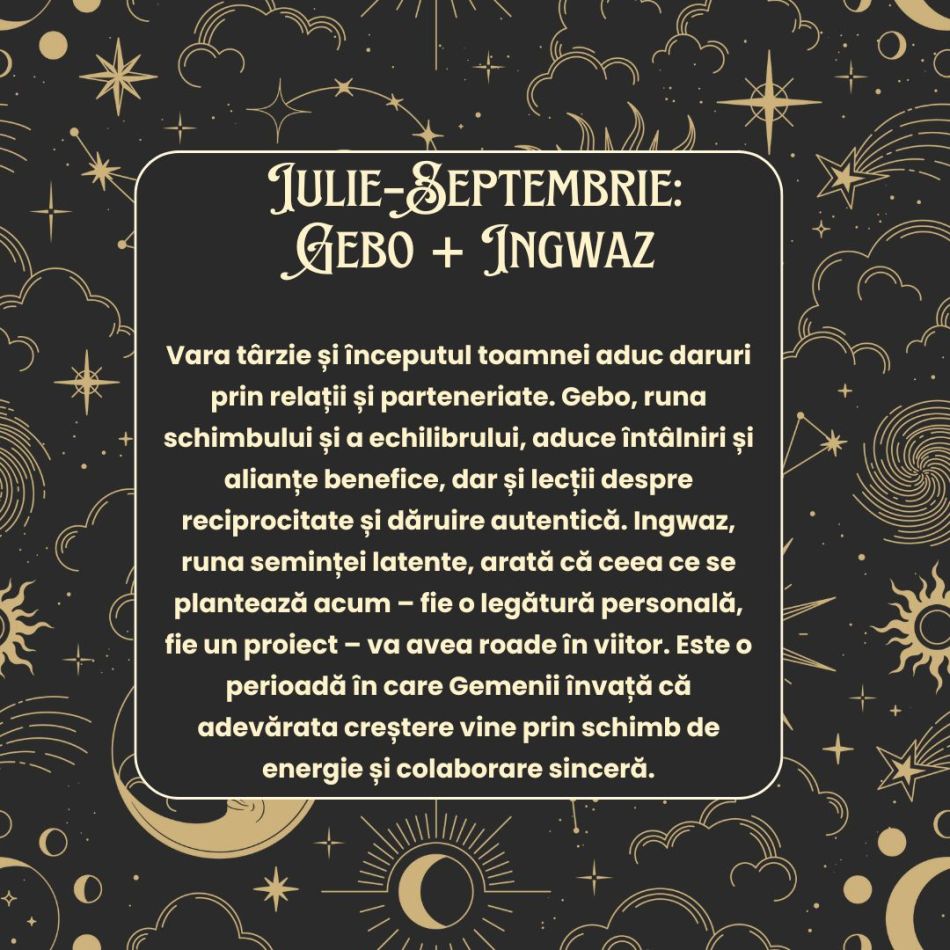 Horoscop Rune 2026 GEMENI: Vei descoperi cine ești cu ajutorul comunității din jur și vei renunța la izolare și prejudecăți