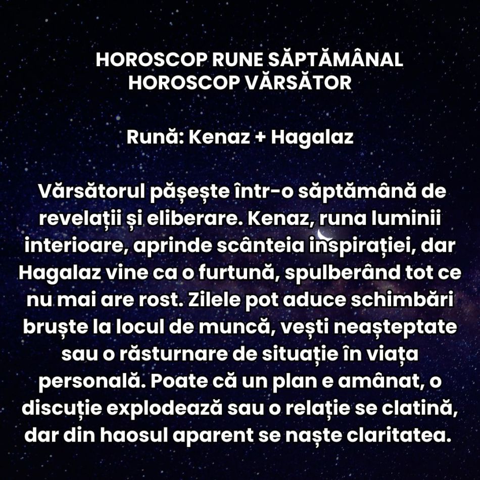 Horoscop Rune săptămâna 10-16 noiembrie 2025: Ne întoarcem privirea spre lucrurile sau legăturile rămase nerezolvate în trecut