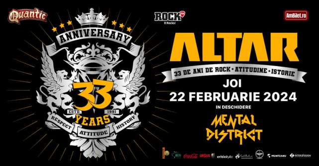 Concert Aniversar ALTAR - 33 de Ani de Rock Atitudine și Istorie la Club Quantic