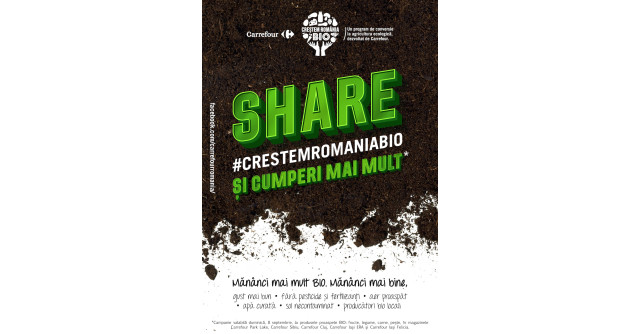Carrefour lansează ”Împreună Creștem România BIO” - o campanie de creștere a consumului de produse BIO în România