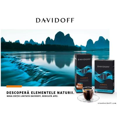 Descoperă elementele naturii  Încearcă noua ediție limitată Davidoff Café dedicată apei
