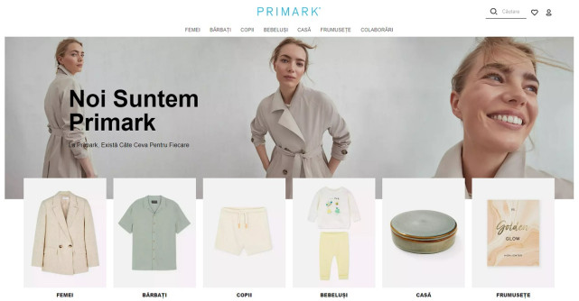 Primark lansează un nou website de prezentare în România