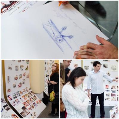 Expozitie de masini pictate cu cafea la Elite Art Gallery 