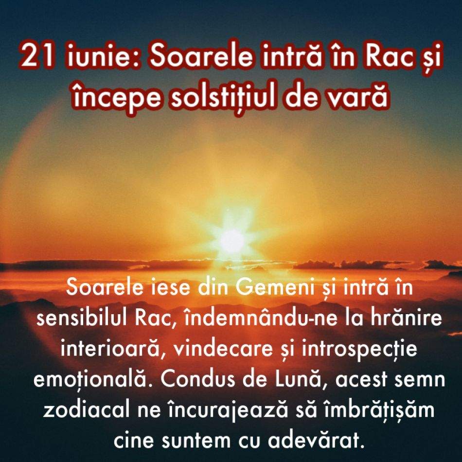 Evenimentele astrologice din iunie deschid poarta către un nou început. Timpul s-a scurs, destinele vor fi schimbate