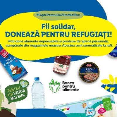 Lidl Romania extinde numarul de magazine si localitati in care organizeaza colecta de alimente pentru refugiati