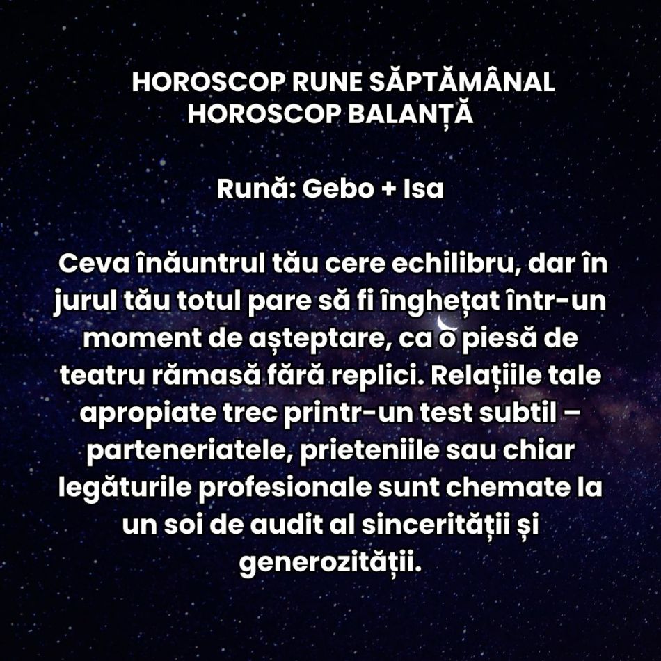 Horoscop Rune săptămâna 5-11 mai 2025: Obstacolele din calea noastră sunt spulberate și simțim în sfârșit că totul este mai ușor