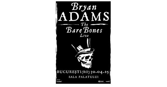 BRYAN ADAMS va concerta în București, în data de 30 Aprilie, la Sala Palatului