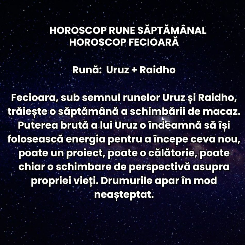 Horoscop Rune săptămâna 8-14 septembrie 2025: Suntem împinși să mergem spre transformare cu planuri precise și curiozitate