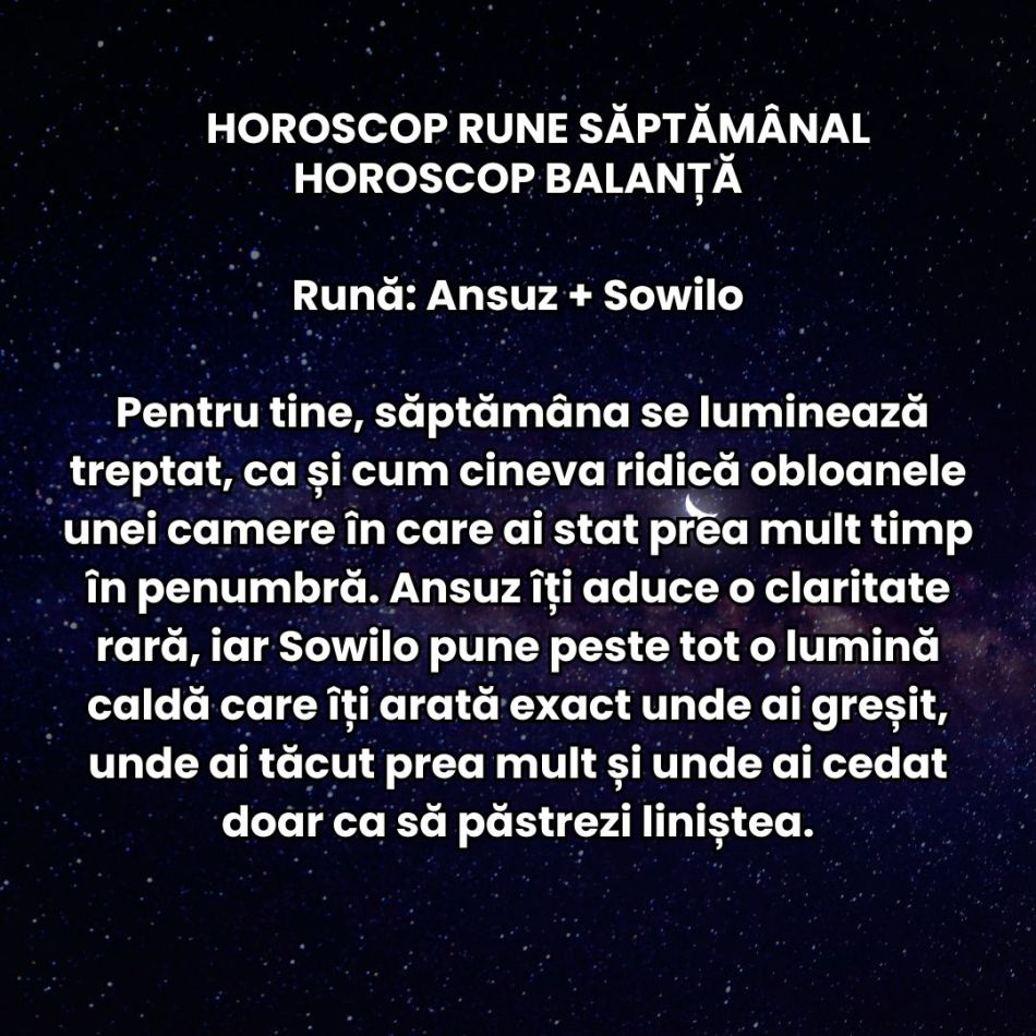 Horoscop Rune săptămâna 15-21 decembrie 2025: Energia Solstițiului începe să se facă resimțită și aduce reevaluări și tensiuni