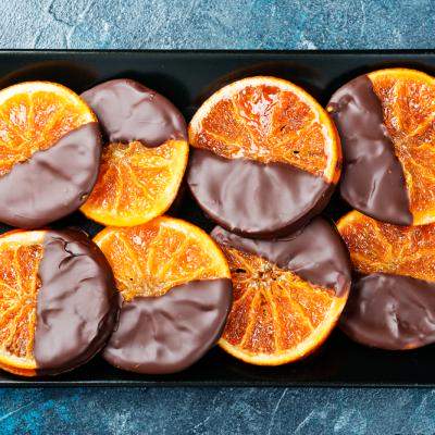 Clementine glazurate cu ciocolata