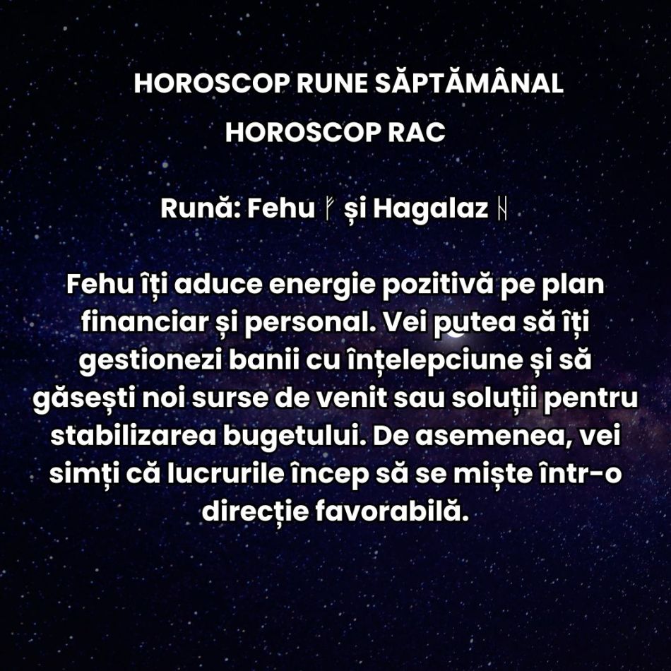 Horoscop Rune săptămâna 30 decembrie 2024 – 5 ianuarie 2025: Cum ne așternem, așa dormim! Indicii și intenții pentru noul an