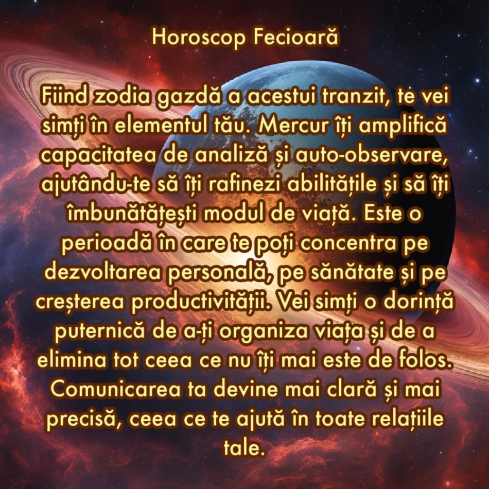 9 Septembrie: Mercur intră în Fecioară. Alinierea gândirii cu ordinea divină