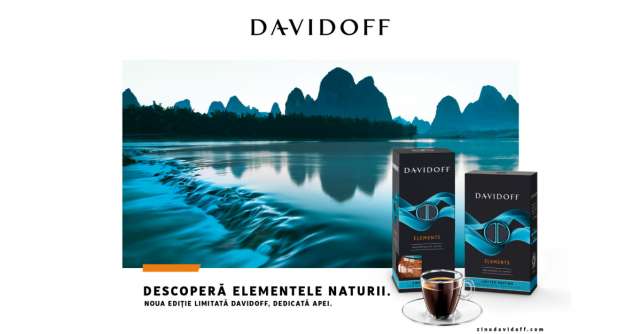 Descoperă elementele naturii  Încearcă noua ediție limitată Davidoff Café dedicată apei