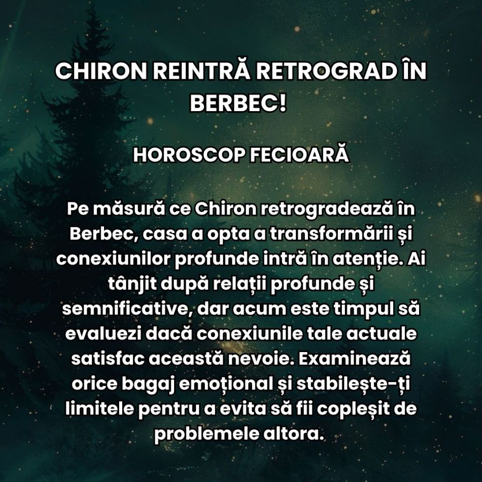 Chiron reintră retrograd în Berbec! Nu părăsește semnul de foc până în 2027! Vindecarea karmică va fi un drum anevoios!