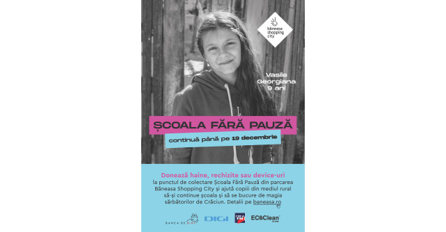 De sărbători, Băneasa Shopping City continuă campania Școala fără pauză