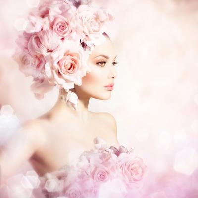 Coafuri de mireasa cu flori de primavara