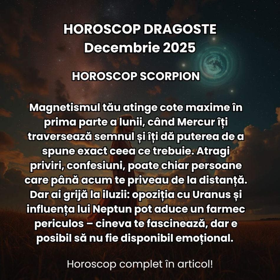 Horoscop Dragoste Decembrie 2025: Ultima lună din an aprinde ultimele scântei! Adevărurile ascunse ies la suprafață!