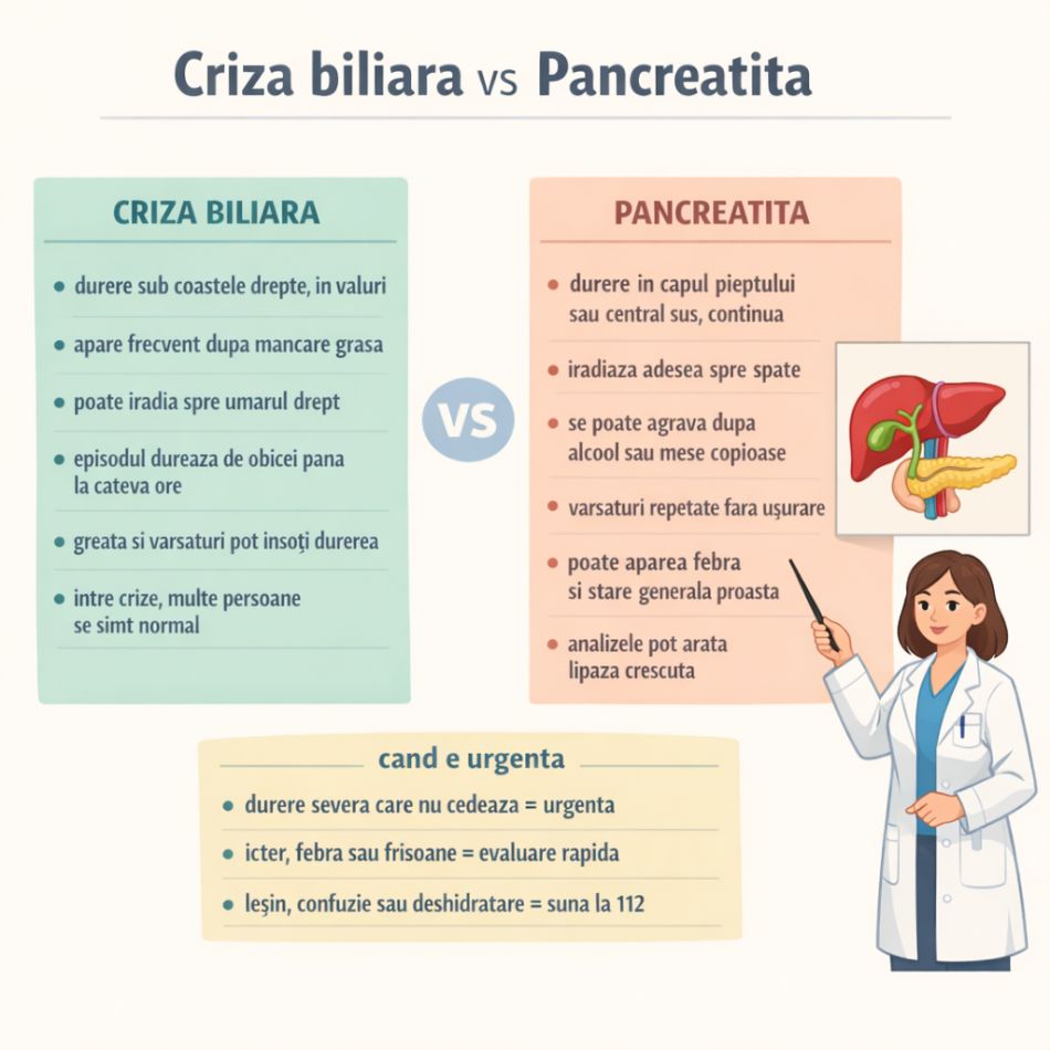 Criza biliară: cum o recunoști rapid, cât durează și când devine o urgență 