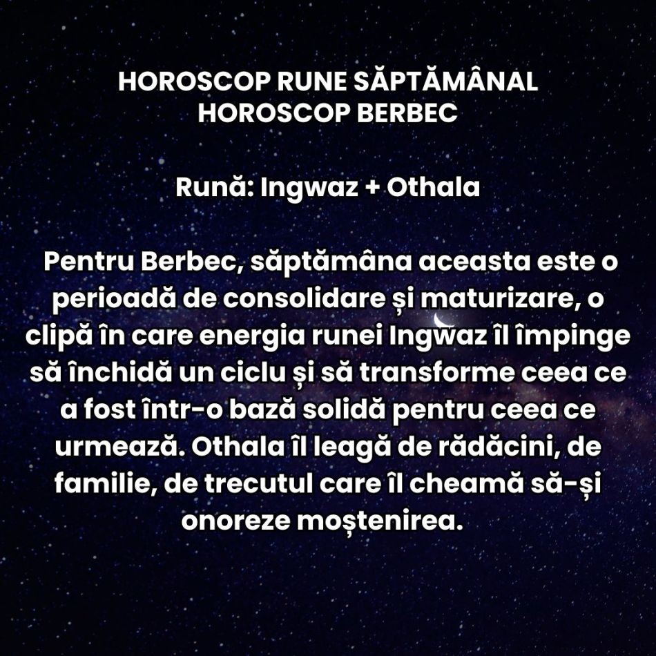 Horoscop Rune săptămâna 10-16 noiembrie 2025: Ne întoarcem privirea spre lucrurile sau legăturile rămase nerezolvate în trecut