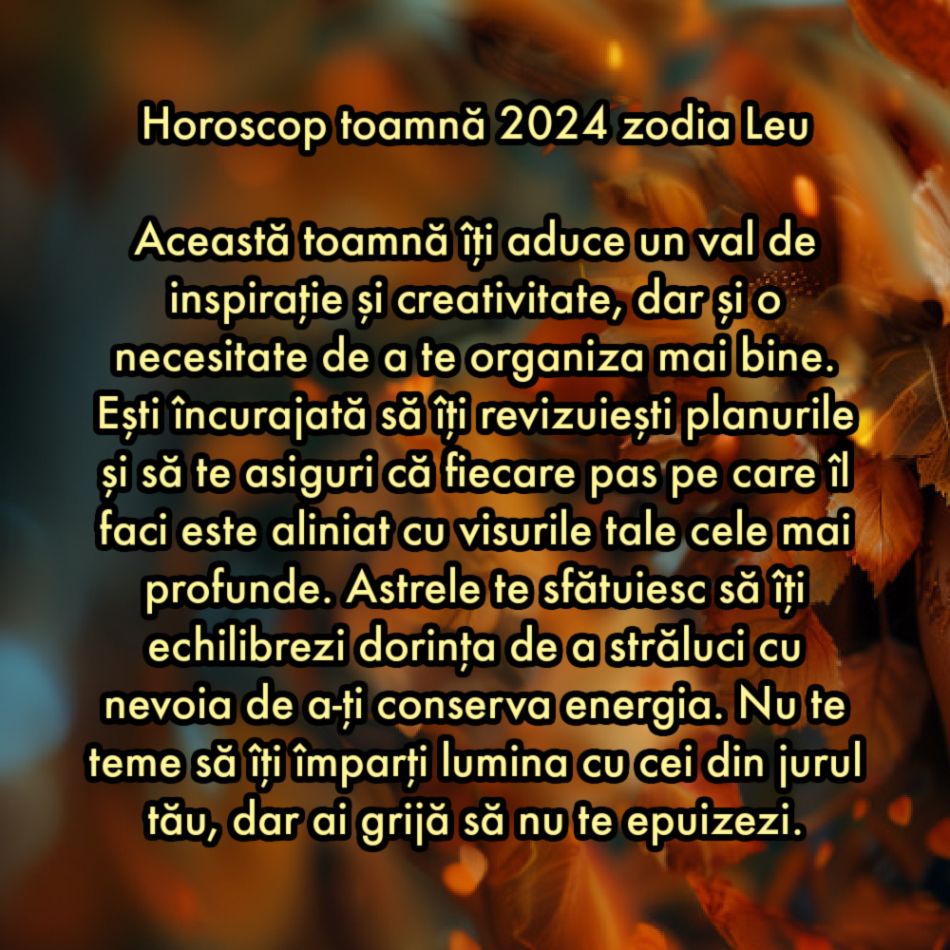 Horoscopul sincer al toamnei 2024: Ce îți rezervă astrele în următoarele trei luni ale anului?