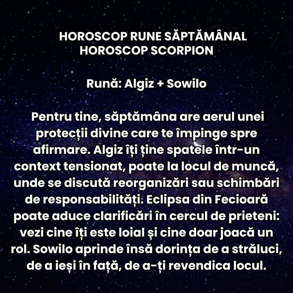 Horoscop Rune săptămâna 2-8 martie 2026:  Eclipsa ne dă complet peste cap! Riscăm tot și nu mai avem răbdare