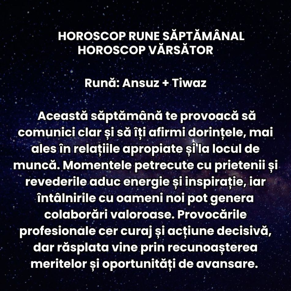 Horoscop Rune săptămâna 6-12 octombrie 2025: Luna Plină ne dă avânt în explorarea posibilităților și afișarea Sinelui autentic