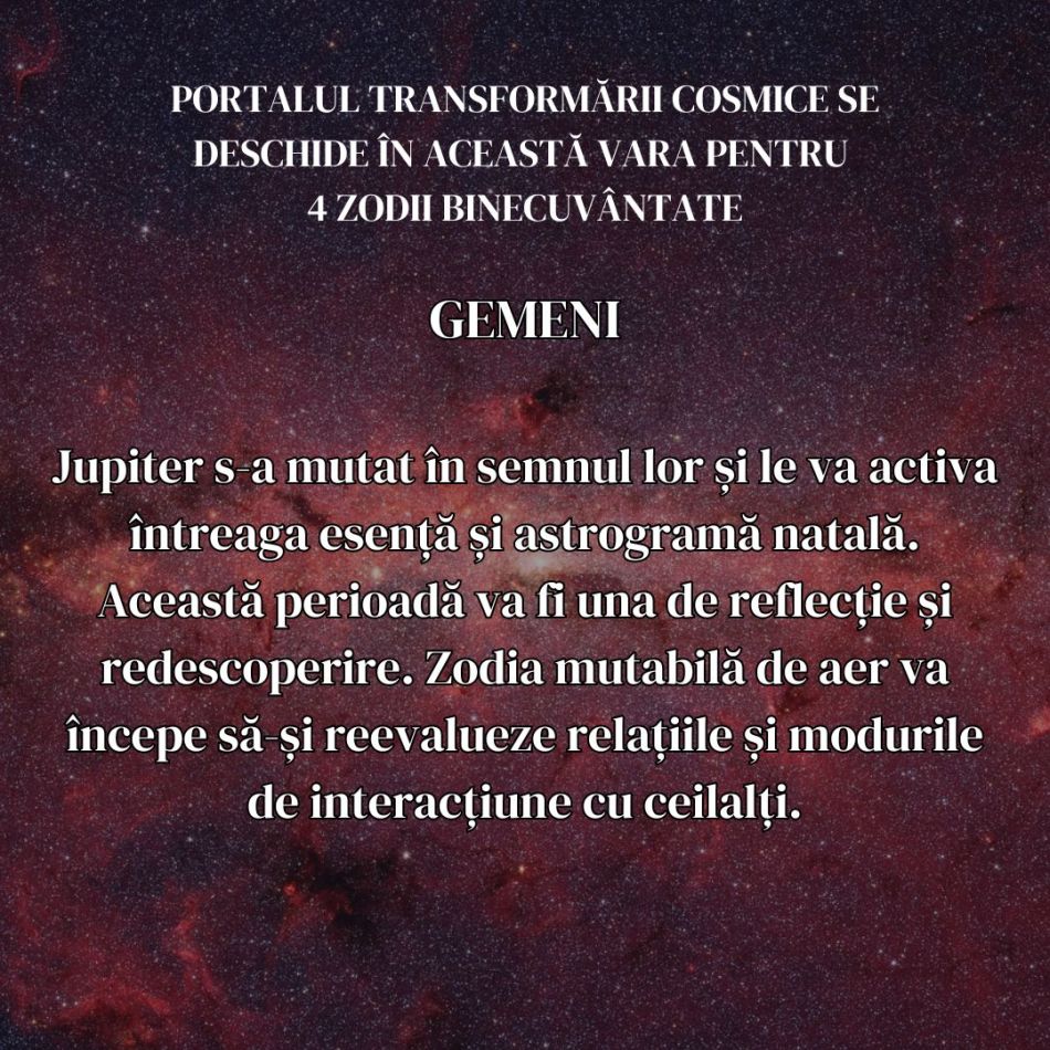 Portalul transformării cosmice se deschide în această vara pentru 4 zodii binecuvântate 